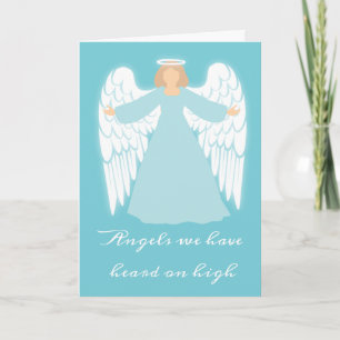 Cartão De Festividades Anjo Turquesa