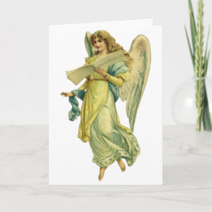 Cartão De Festividades Anjo Vitoriano de Natal, Gloria em Excelsis Deo