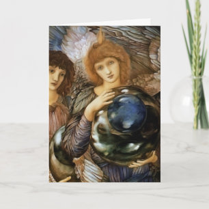 Cartão De Festividades Anjos antigos por Burne-Jones