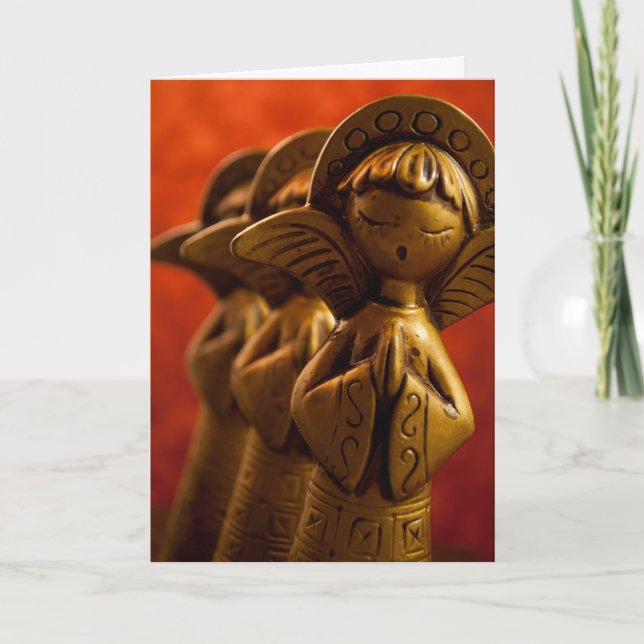 Cartão De Festividades Anjos Exaltando Deus! (Frente)