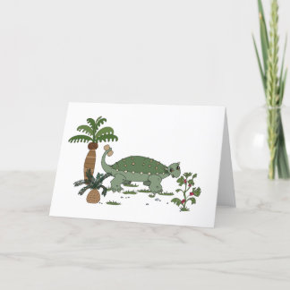 Cartão De Festividades Ankylosaurus Dinosaur