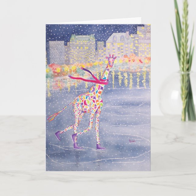Cartão De Festividades Annabelle on Ice Christmas & New Year Card (Frente)