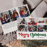 Cartão De Festividades Ano Clássico de Feliz Natal Em Revisão Nove Foto<br><div class="desc">Celebre a estação com este ano único e clássico de Feliz Natal na revisão de nove cartões fotográficos com um toque de charme vintage. A design minimalista apresenta uma elegante paleta de cores vermelha e verde, evocando o espírito aconchegante do inverno. O seu apelo moderno e divertido, aliado à formulação...</div>