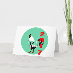 Cartão De Festividades Ano da Galeria 2017 no Círculo Verde H Saudação