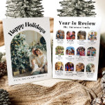 Cartão De Festividades Ano de Arch Moderno no Natal da Família Revisora<br><div class="desc">Compartilhe os momentos favoritos de sua família do ano com o nosso Ano de Arch Moderno no Cartão de Férias de Natal da Família Review! Este elegante design apresenta um traçado elegante, perfeito para mostrar uma coleção de fotos queridas do ano passado. Cada imagem pode destacar memórias especiais, marcos ou...</div>