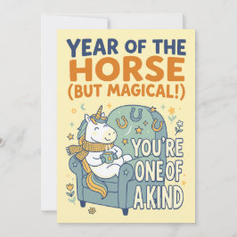 Cartão De Festividades Ano do Cavalo (Mas Mágico)
