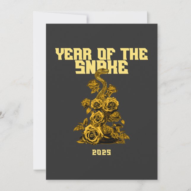 Cartão De Festividades Ano do cobra 2025 (Frente)