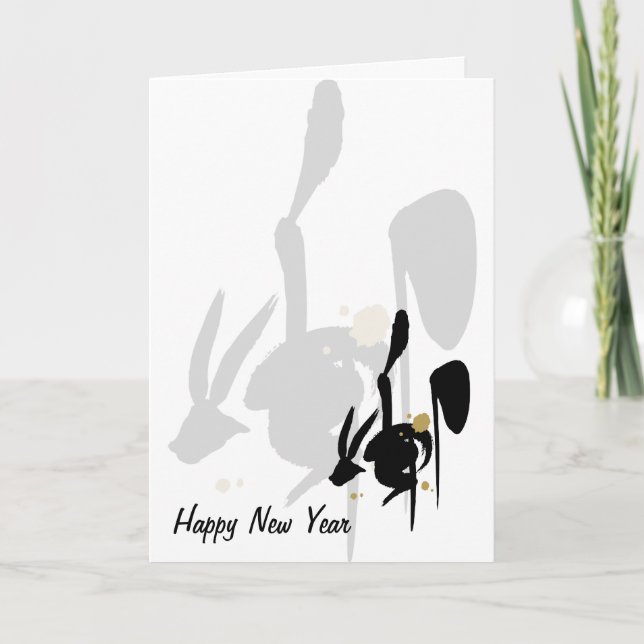 Cartão De Festividades Ano do Coelho (Frente)