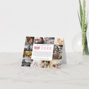 Cartão De Festividades Ano em que a Colagem de Fotos é Revisada Feriado