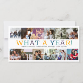 Cartão De Festividades Ano em Revisão 12 Foto Personalizada Natal