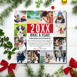 Cartão De Festividades Ano Em Revisão 12 Notícias Da Família De Fotos Que