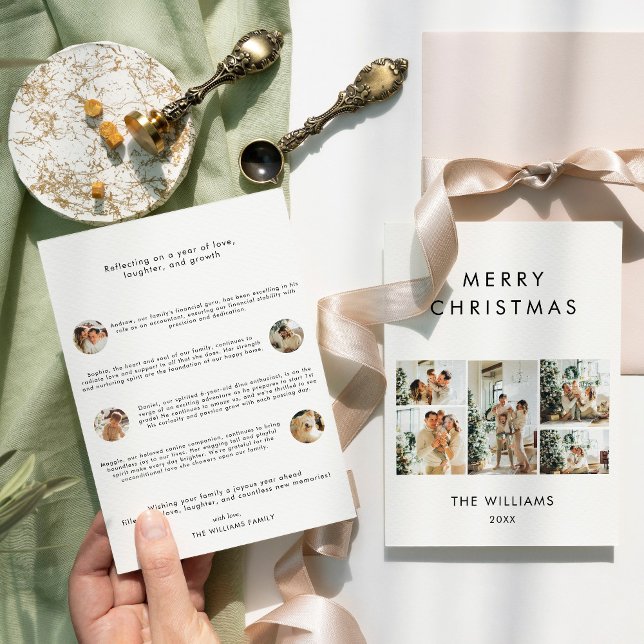 Cartão De Festividades Ano em Revisão Chic Felry Natal Multi Foto (Criador carregado)