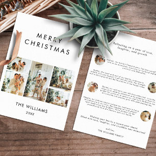 Cartão De Festividades Ano em Revisão do Quic Modern Multi-Photo Natal