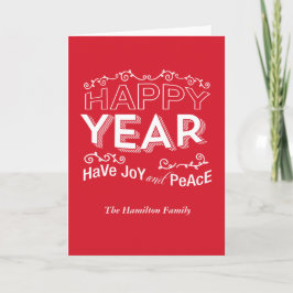 Cartão De Festividades ano feliz