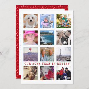 Cartão De Festividades Ano Feriado Em Revisão Colagem de Fotos Personal