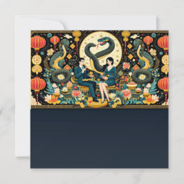 Cartão De Festividades Ano lunar do Cobra 2025!