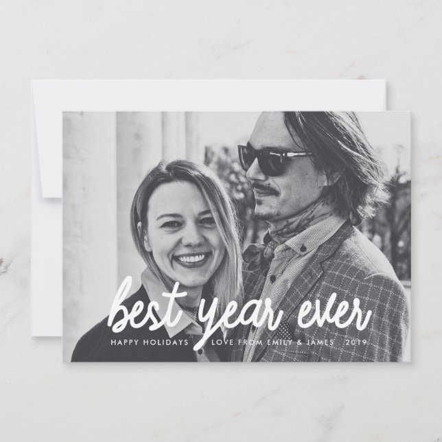 Cartão De Festividades Ano Melhor Nunca (Frente)