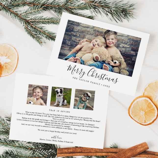 Cartão De Festividades Ano Mínimo De Feliz Natal Em Paisagem De Revisão (Criador carregado)