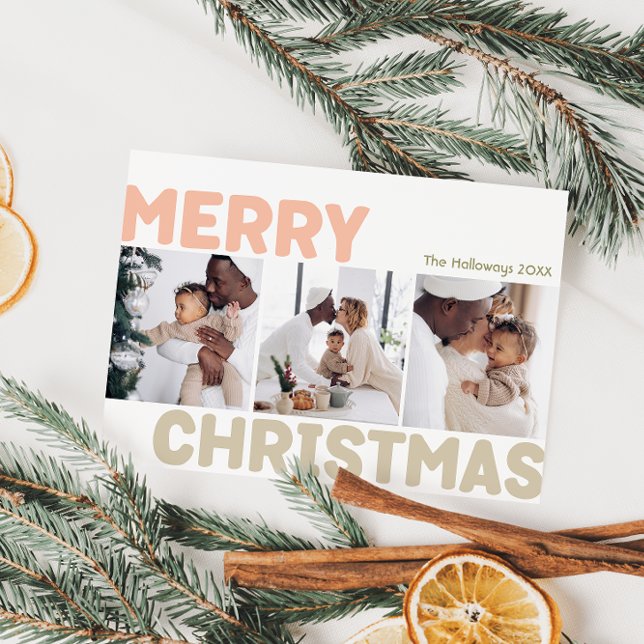 Cartão De Festividades Ano Moderno de Feliz Natal na Revisão 3 Foto (Criador carregado)