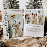 Cartão De Festividades Ano Moderno Minimalista Em Revisão<br><div class="desc">Comemore a temporada com um cartão de feriado "Modern Happy Holidays Year In Review". Este na moda apresenta um layout limpo e contemporâneo que destaca suas fotos de família favoritas ao lado de um resumo sincero dos momentos memoráveis do seu ano. A tipografia moderna e a estética elegante criam um...</div>