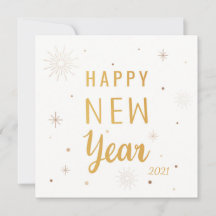 Ano Novo 2021 Creme e Dourado Feliz