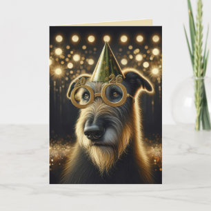 Cartão De Festividades Ano Novo 2027 Irish Wolfhound