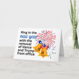 Cartão De Festividades Ano Novo Anti-Trump Impeachment Remover 2026 Polít