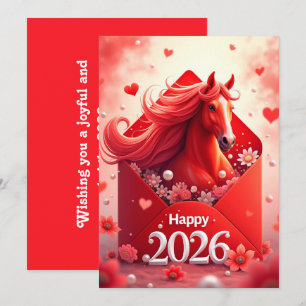 Cartão De Festividades Ano novo chinês 2026