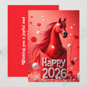 Cartão De Festividades Ano novo chinês 2026