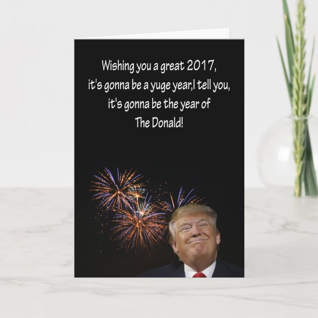 Cartão De Festividades Ano novo de Donald J. Trump (Frente)