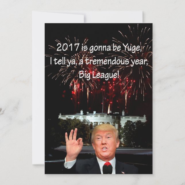 Cartão De Festividades Ano novo de Donald J. Trump (Frente)