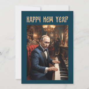 Cartão De Festividades Ano Novo Divertido Vladimir Putin Russo