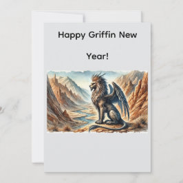 Cartão De Festividades Ano Novo do Grifo!