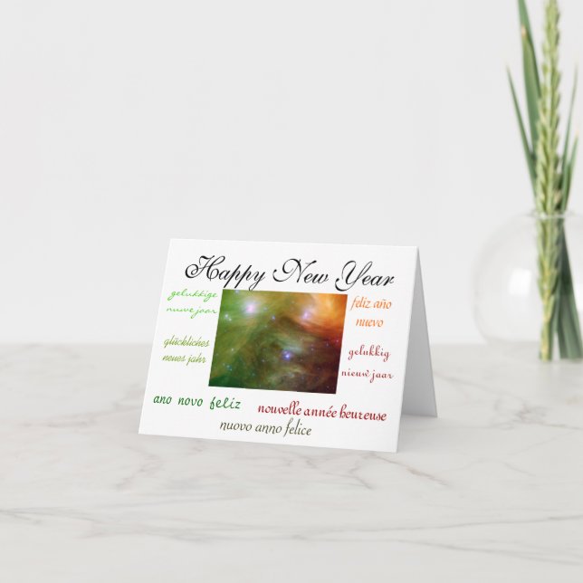 Cartão De Festividades Ano Novo do Mundo (Frente)