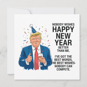 Cartão De Festividades Ano Novo do Trump
