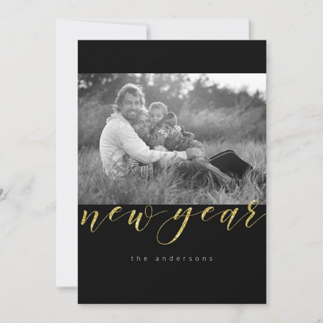 Cartão De Festividades Ano Novo Espelhado (Frente)