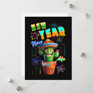 Cartão De Festividades Ano Novo Eu Nova