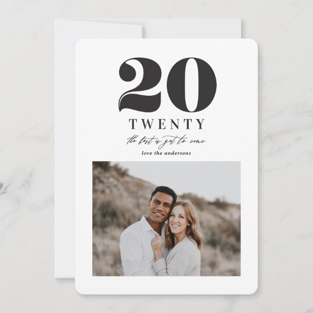 Cartão De Festividades Ano novo gráfico (Frente)