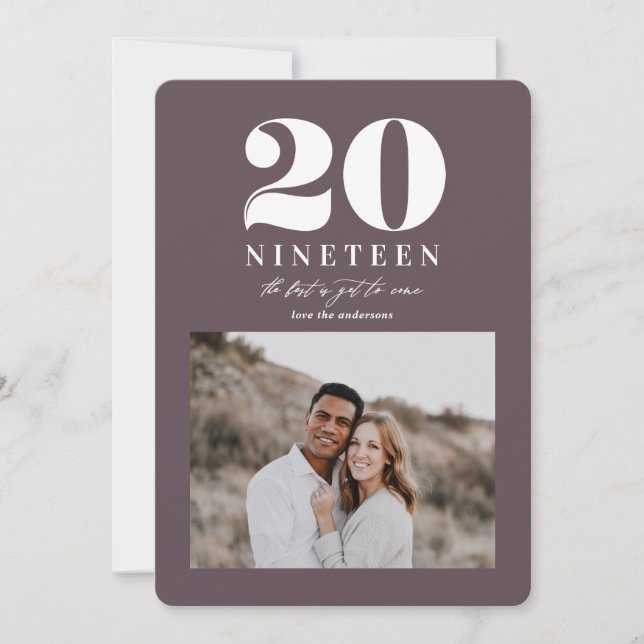 Cartão De Festividades Ano novo gráfico (Frente)