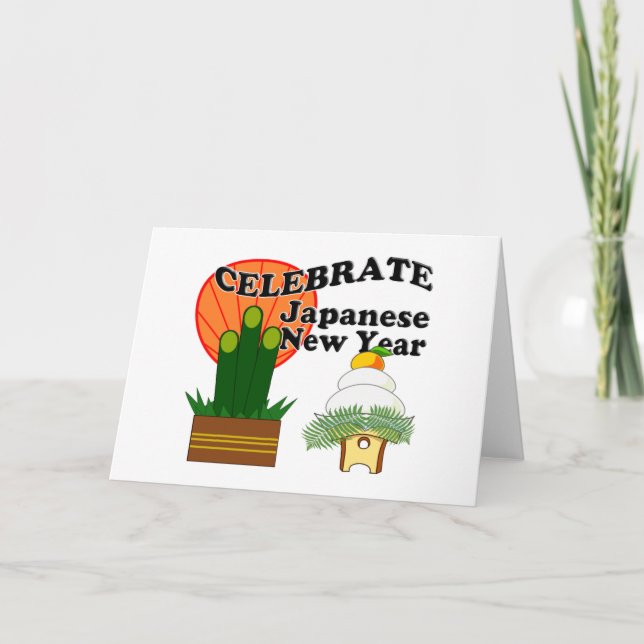 Cartão De Festividades Ano Novo Japonês (Frente)