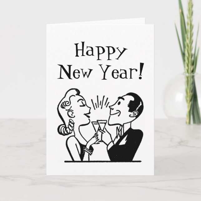 Cartão De Festividades Ano Novo Retroativo (Frente)