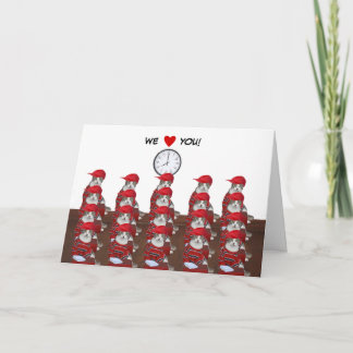 Cartão De Festividades Ano Novo, Rostos Frescos!