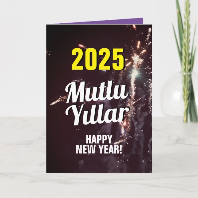 Cartão De Festividades Ano Novo Turco 2025 | Enviar via Transferência de  (Frente)