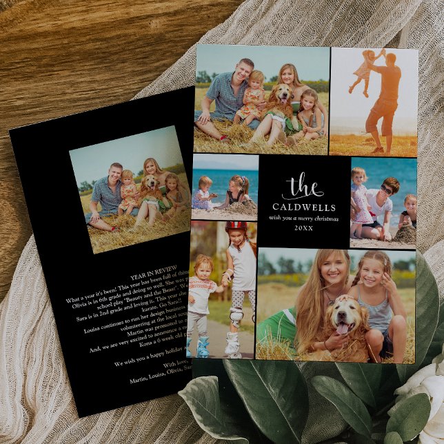 Cartão De Festividades Ano Tradicional Em Revisão Da Colagem De Fotos Da  (Criador carregado)