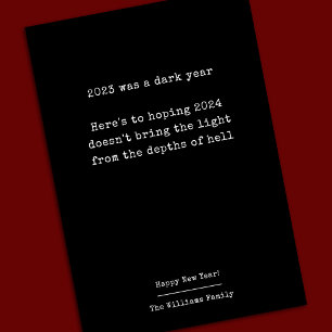 Cartão De Festividades Anos novos Engraçados Pretos