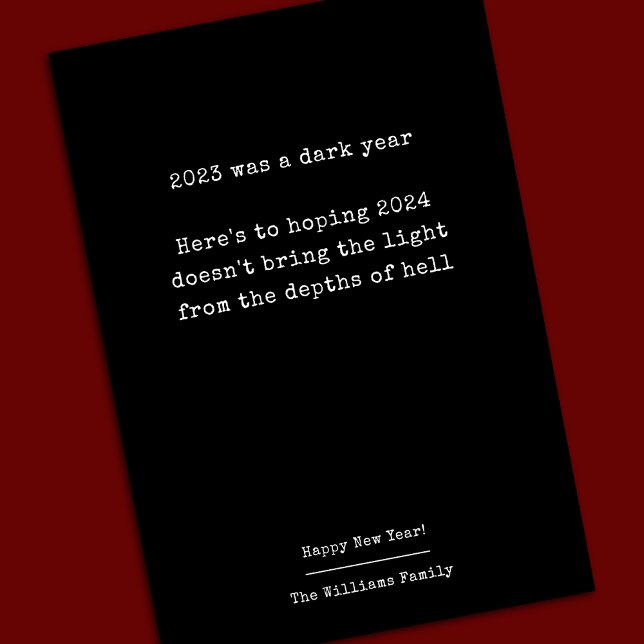 Cartão De Festividades Anos novos Engraçados Pretos (Criador carregado)