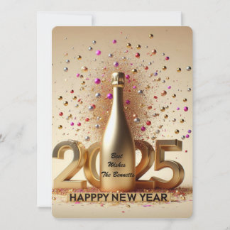 Cartão De Festividades Anos novos Ouro desejos