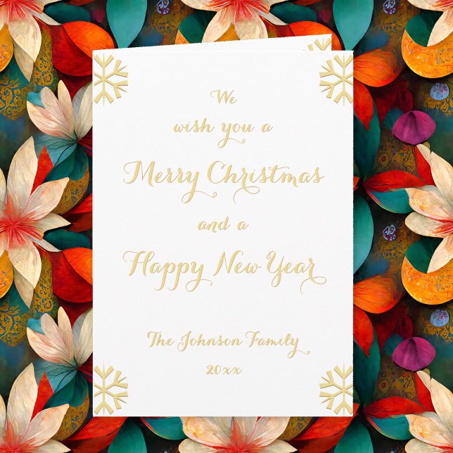 Cartão De Festividades Anos novos personalizadas de Natal (Custom Personalized Christmas New Years Holiday Card)