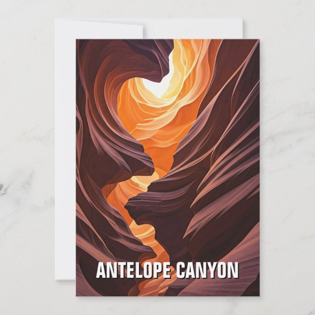 Cartão De Festividades Antelope Canyon Souvenir (Frente)