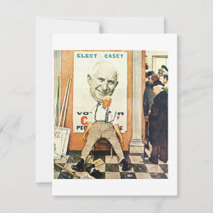 Cartão De Festividades Antes E Depois De 1958 Norman Rockwell